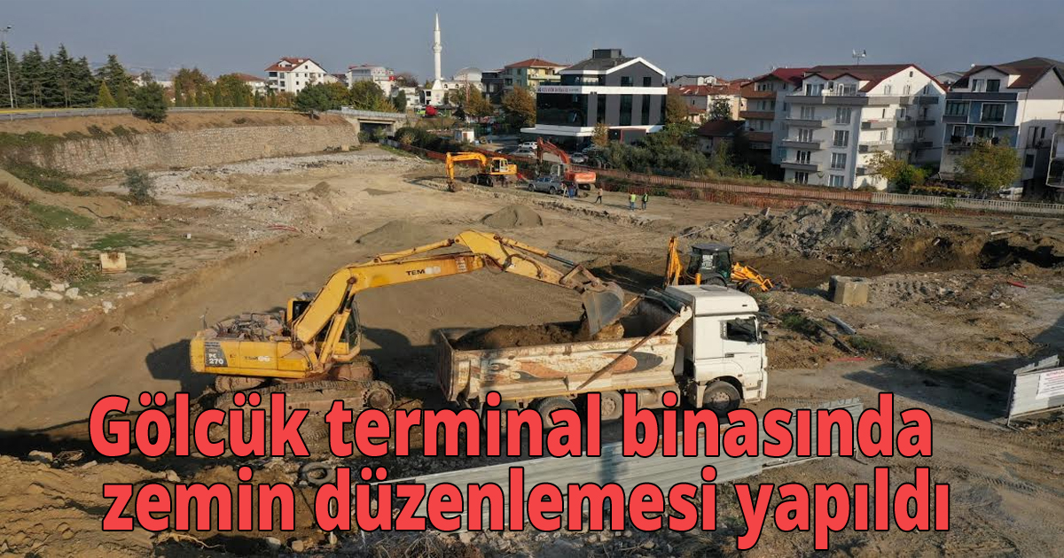 Gölcük terminal binasında zemin düzenlemesi yapıldı
