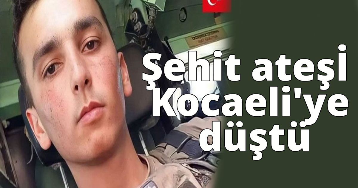 Şehit ateşİ Kocaeli'ye düştü