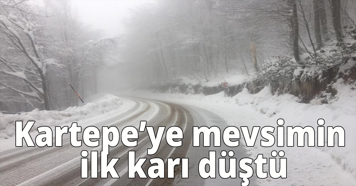 Kartepe’ye mevsimin ilk karı düştü