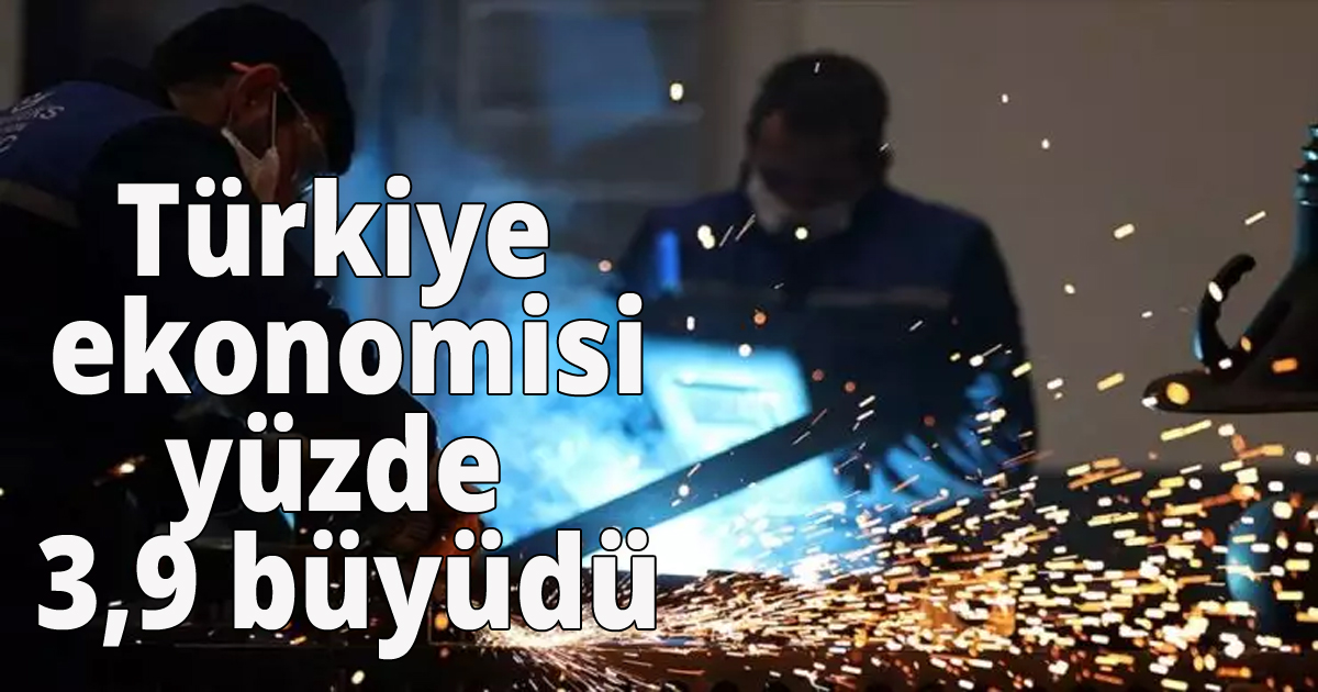 Türkiye ekonomisi yüzde 3,9 büyüdü