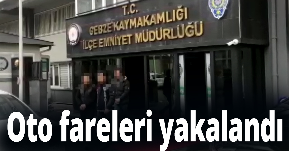 Oto fareleri yakalandı
