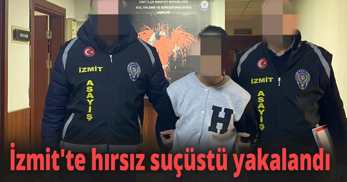 İzmit'te hırsız suçüstü yakalandı