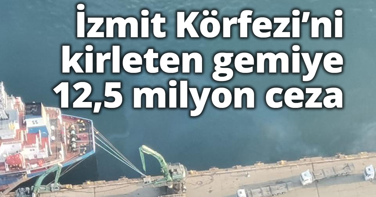 İzmit Körfezi’ni kirleten gemiye 12,5 milyon ceza