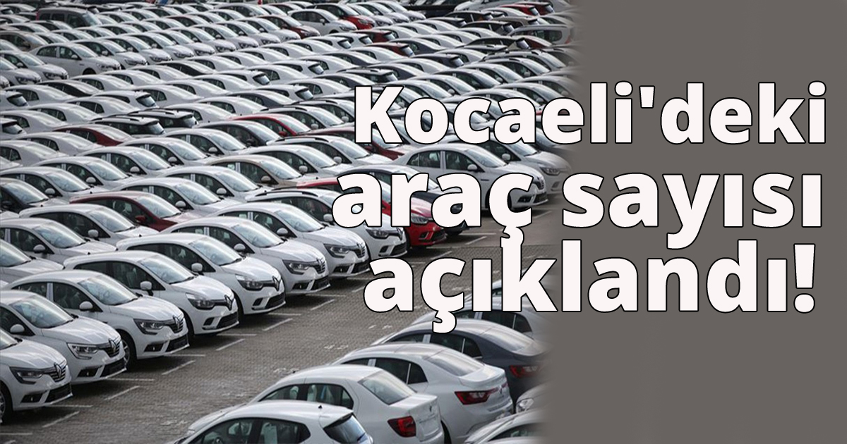 Kocaeli'deki araç sayısı açıklandı!
