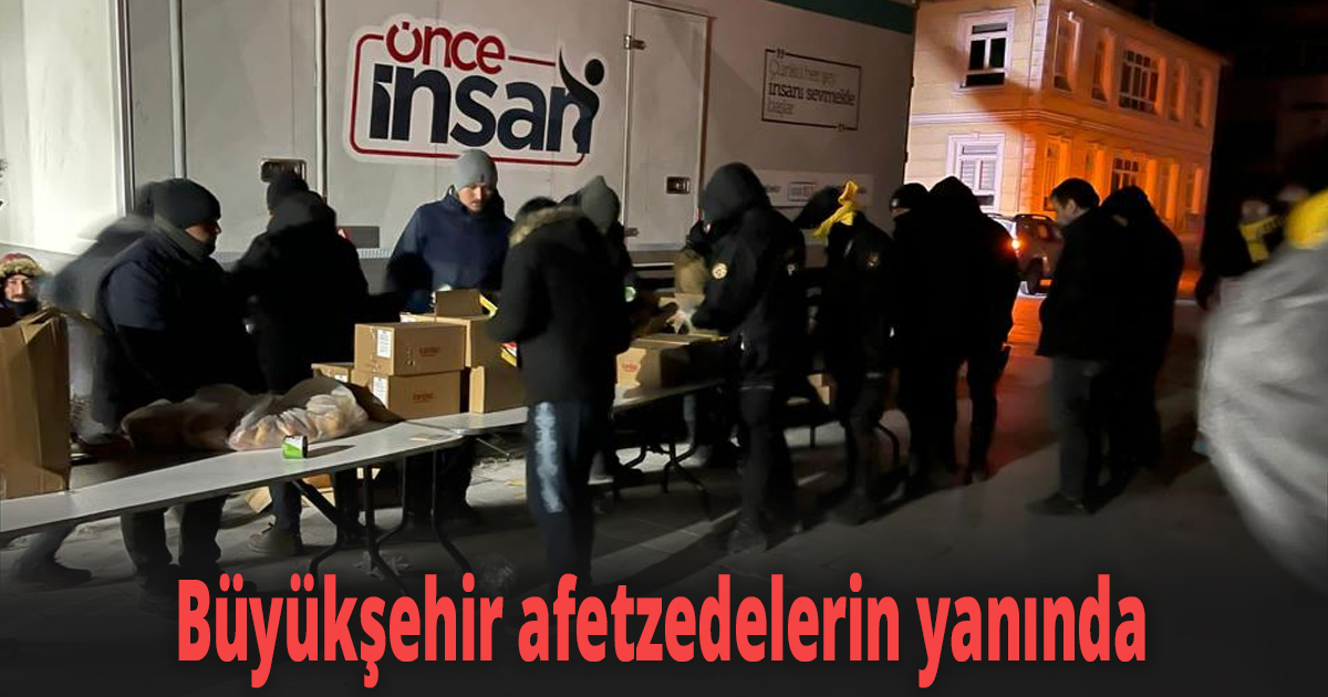 Büyükşehir afetzedelerin yanında