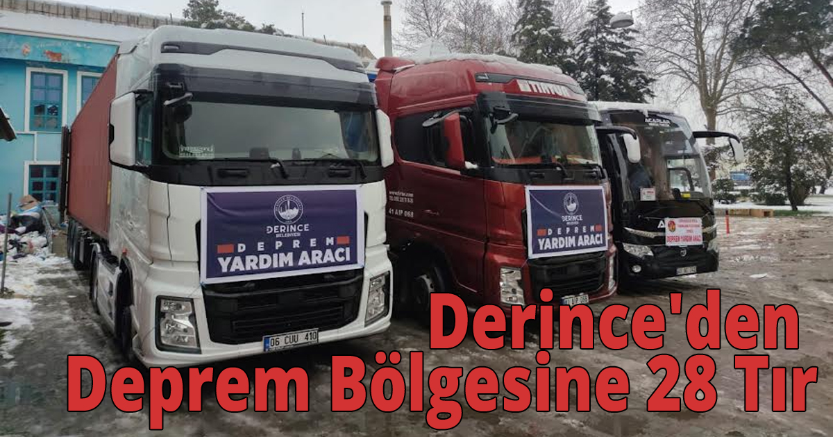 Derince'den Deprem Bölgesine 28 Tır