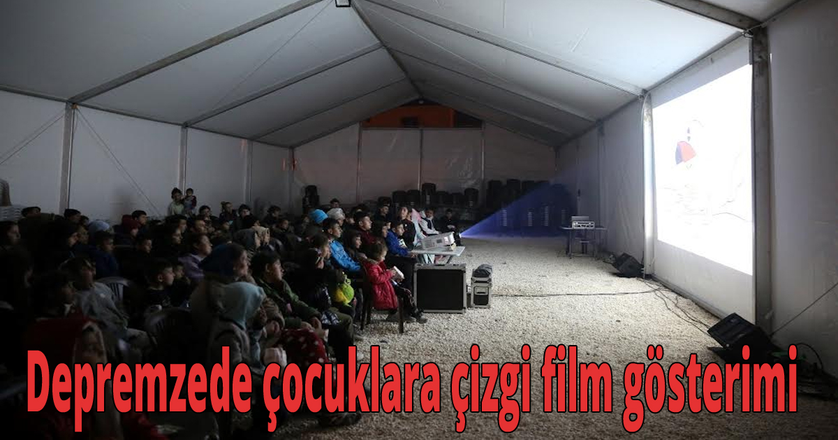 Kocaeli Şehir Tiyatroları’ndan  depremzede çocuklara çizgi film gösterimi