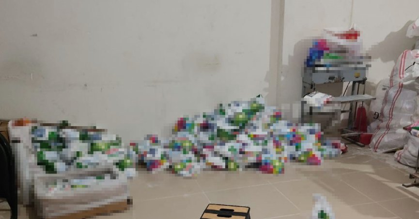 Sahte deterjan deposuna baskın