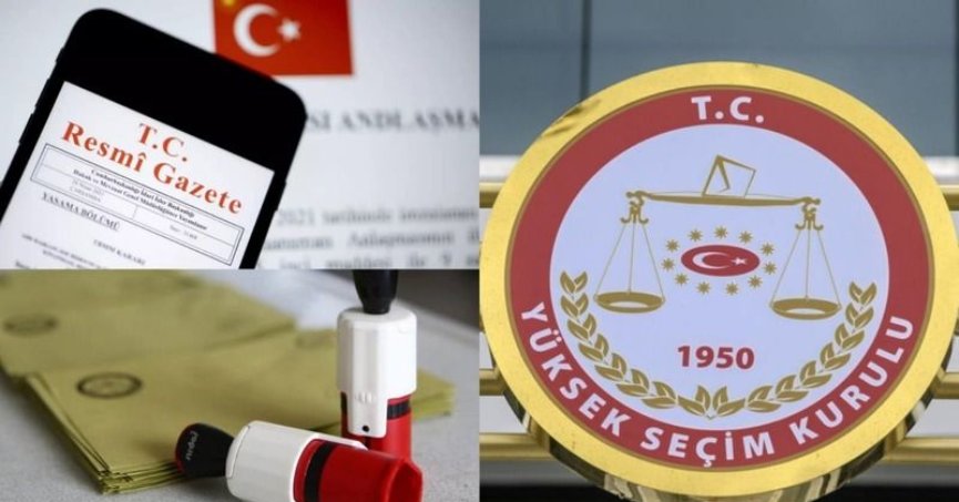 Seçim yasakları Resmi Gazete’de yayımlandı