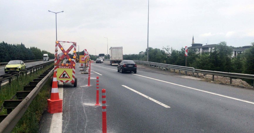 Stadyum yolu için TEM’de çalışmalar başladı