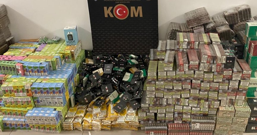 Kaçak sigara, puro ele geçirildi