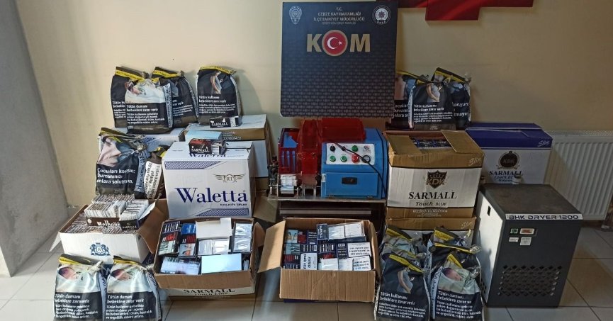 Binlerce kaçak sigara ele geçirildi