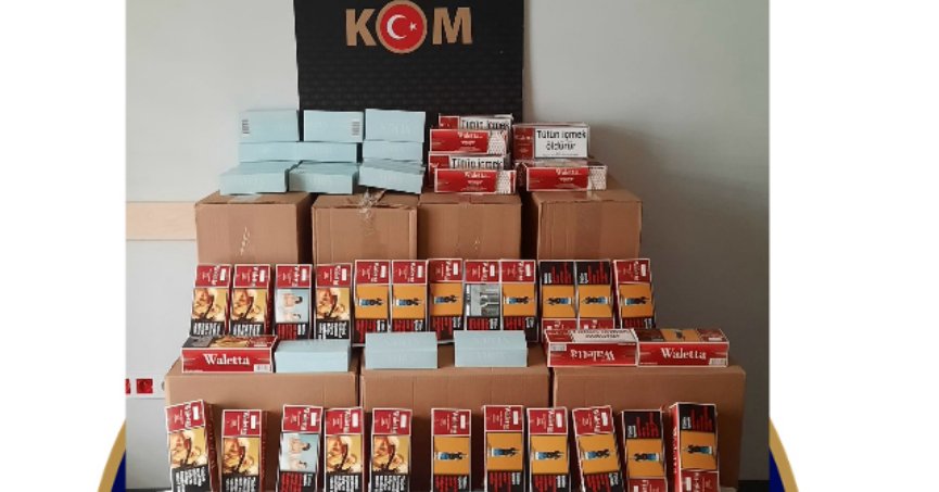 130 Bin adet  kaçak makaron ele geçirildi