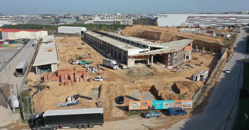 Yeni hal binasında ilerleme; yüzde 55