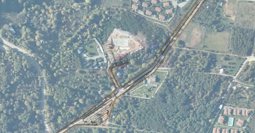 Teleferiğin Derbent istasyonuna yol ve otopark