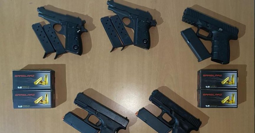 5 tabanca 195 mermi ile yakalandılar