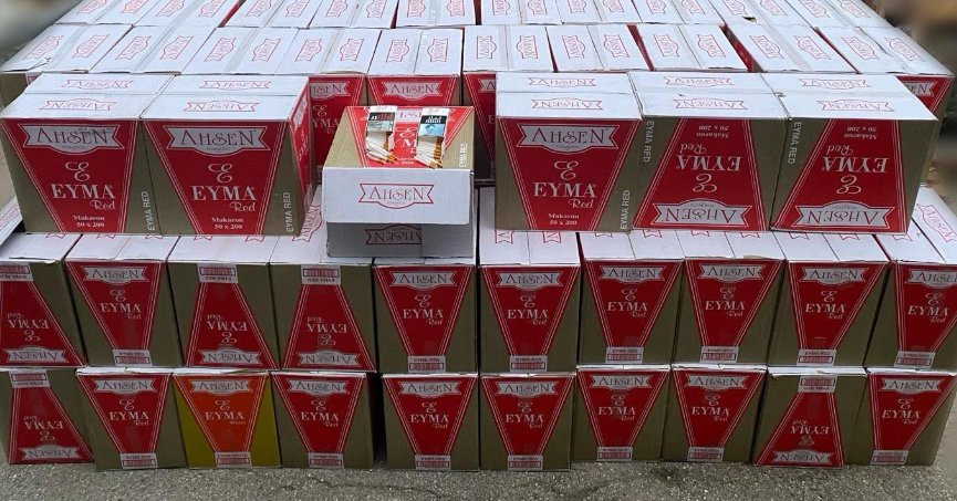 Milyonlarca gümrük kaçağı makaron ele geçirildi