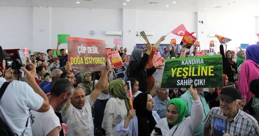 Kandıralılar Çöp tesisi için ayaklandı