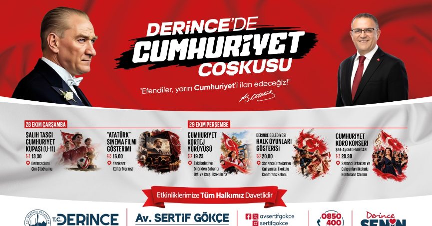 Cumhuriyet Coşkusu Derince’yi Saracak