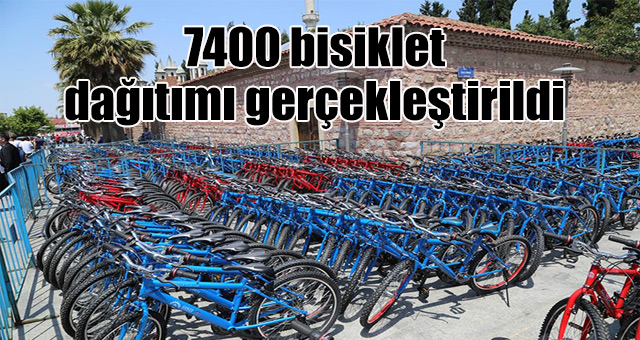 7400 bisiklet dağıtımı gerçekleştirildi