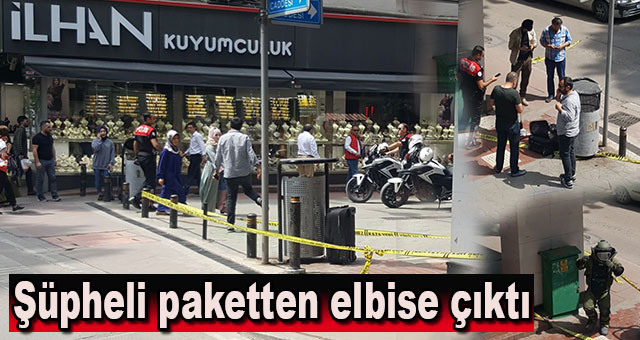 Şüpheli paketten elbise çıktı