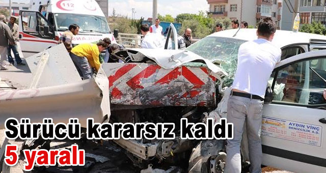 Sürücü kararsız kaldı: 5 yaralı