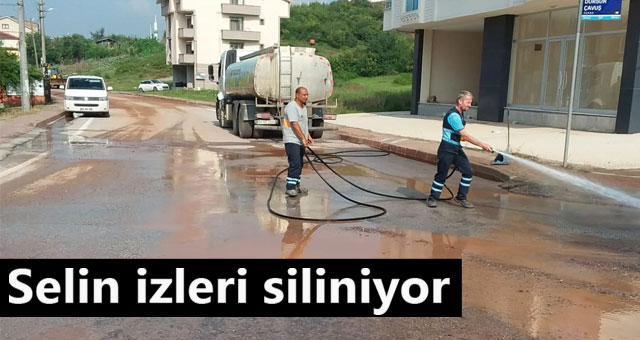 Tazyikli suyla o bölgeler yıkandı