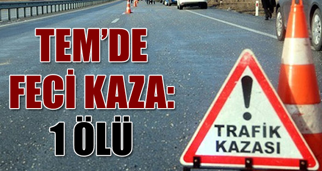 TEM'de Kaza: 1 Kişi Hayatını Kaybetti