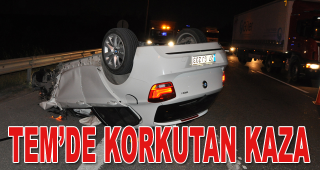 Tem'de korkutan kaza