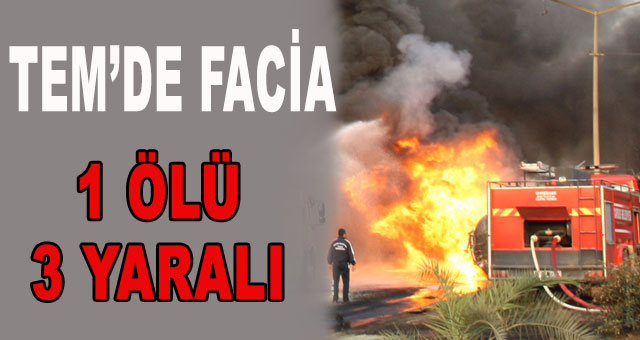 TEM'de Tır devrildi sürücü hayatını kaybetti