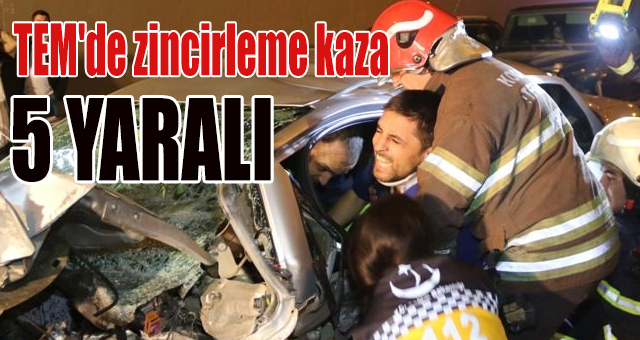 TEM'de zincirleme kaza
