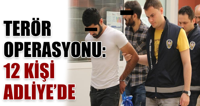 Terör operasyonunda 12 kişi adliyeye sevk edildi