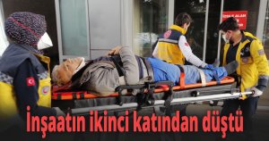 İnşaatın ikinci katından düşen işçi yaralandı