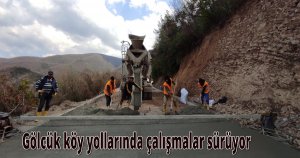 Gölcük köy yollarında çalışmalar sürüyor