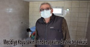 Mecidiye Köyü sakinlerinden aşevine destek teşekkürü