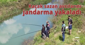 Kaçak sazan avcılarını jandarma yakaladı