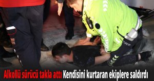 Alkollü sürücü takla attı