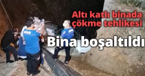 Kocaeli’de altı katlı binada çökme tehlikesi