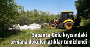 Sapanca Gölü kıyısındaki ormana dökülen atıklar temizlendi