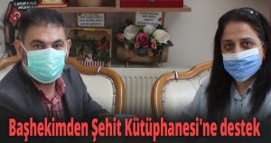 Başhekimden Şehit Kütüphanesi'ne destek