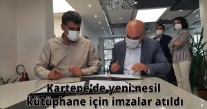 Kartepe’de yeni nesil kütüphane için imzalar atıldı