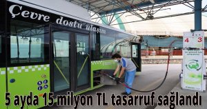 5 ayda 15 milyon TL tasarruf sağlandı