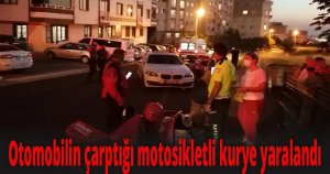 Motosikletli kurye yaralandı