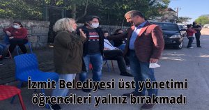 İzmit Belediyesi üst yönetimi öğrencileri yalnız bırakmadı