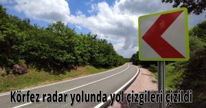 Körfez radar yolunda yol çizgileri çizildi