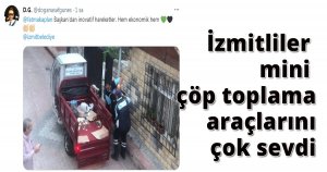  İzmitliler mini çöp toplama araçlarını çok sevdi