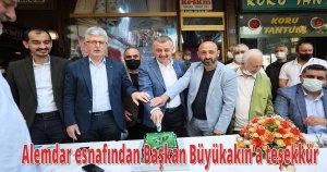  Alemdar esnafından Başkan Büyükakın’a teşekkür