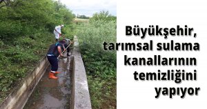 Büyükşehir, tarımsal sulama kanallarının temizliğini yapıyor