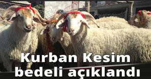 Kurban kesim bedeli açıklandı