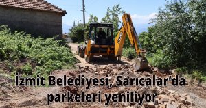 İzmit Belediyesi, Sarıcalar’da parkeleri yeniliyor